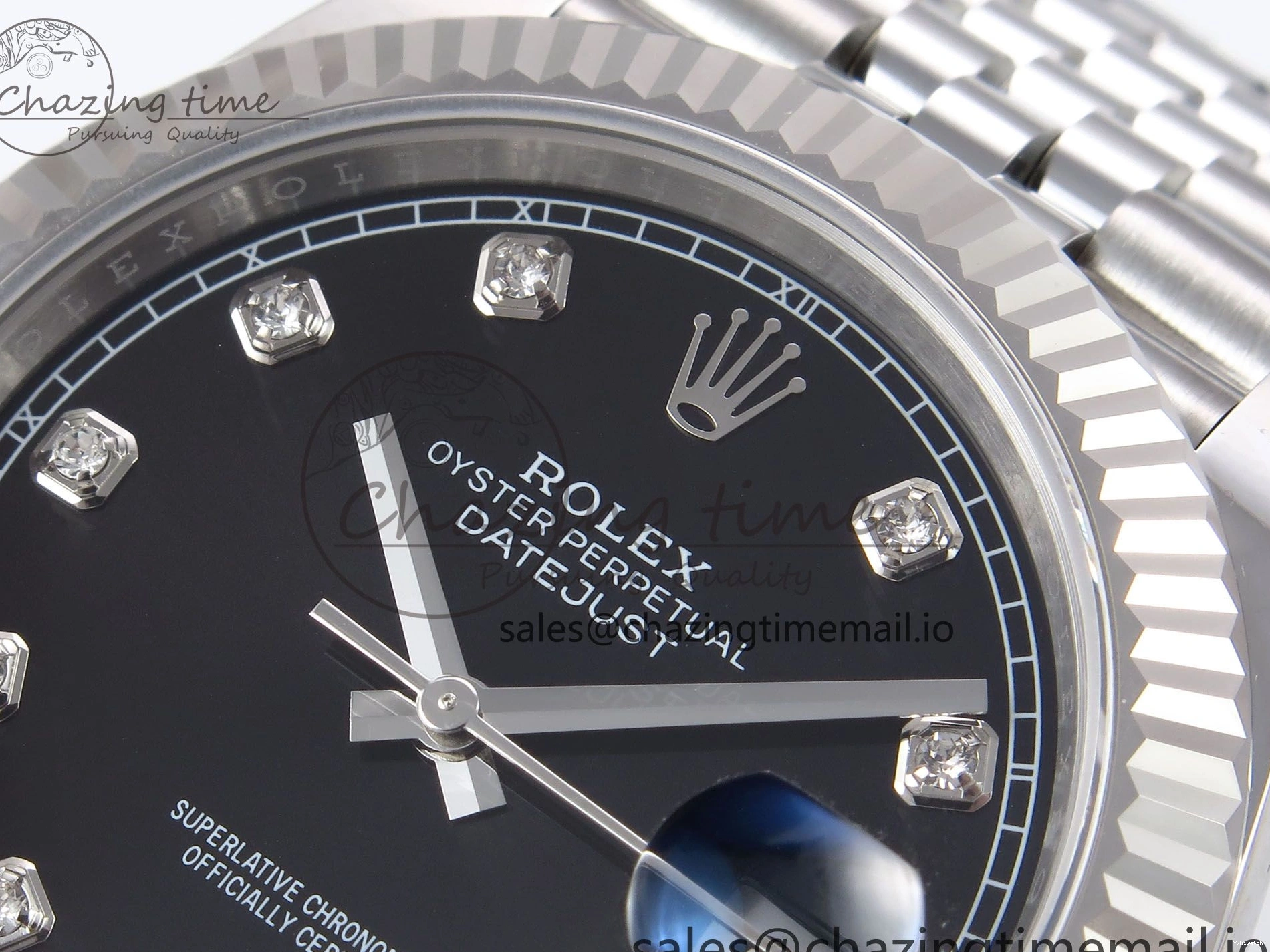 Jubilee 126334 A3235 Best 41 Edition EWEF DateJust Black Dial Diamonds Bracelet on 0201